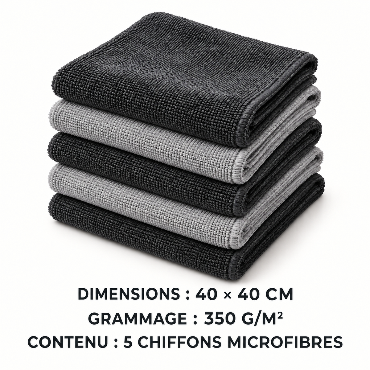 Lot de 5 chiffons microfibres pour scooter