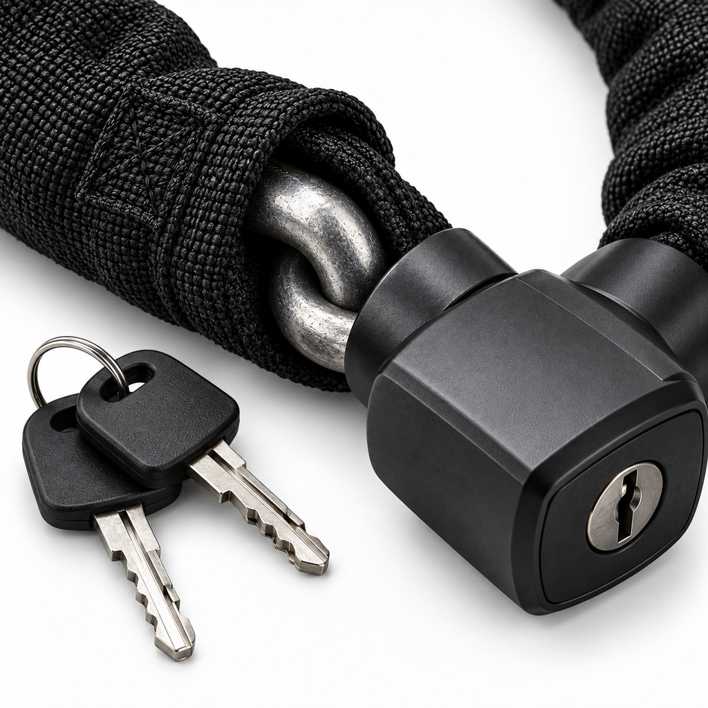 Chaîne antivol gainée pour scooter